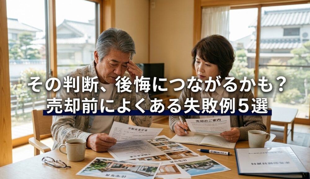 後悔する人に共通する5つの失敗例｜売却前に知っておきたいこと